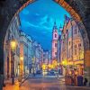 Czech Republic Streets At Night Diamond Painting