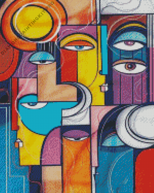 Faces Cubism Diamond Painting