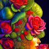 Floral Lady Art Diamond Painting