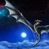 Flying Dragon and Moon Diamond Painting