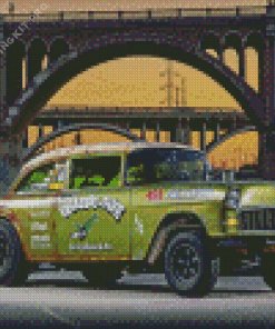 Vintage Gasser Car Diamond Painting