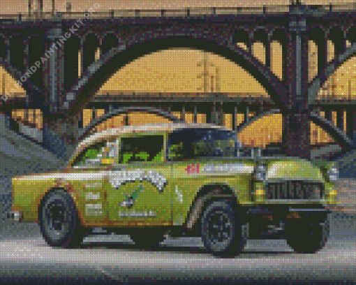 Vintage Gasser Car Diamond Painting