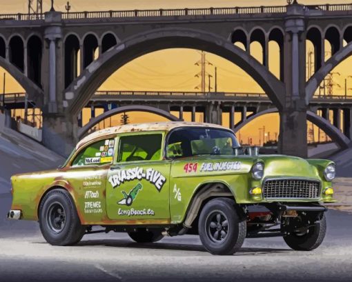 Vintage Gasser Car Diamond Painting