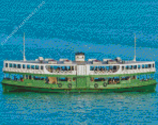 Green Ferry Hong kong Diamond Painting