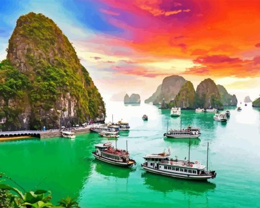 Colorful Halong Bay Diamond Painting