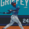 Ken Griffey Jr Poster Diamond Painting