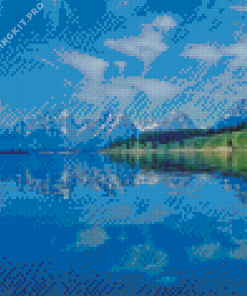 Lake in Grand Teton National Park Diamond Painting