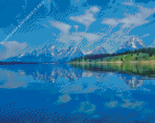 Lake in Grand Teton National Park Diamond Painting