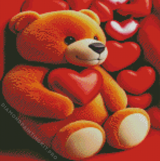 Lovely Teddy Bear Diamond Painting