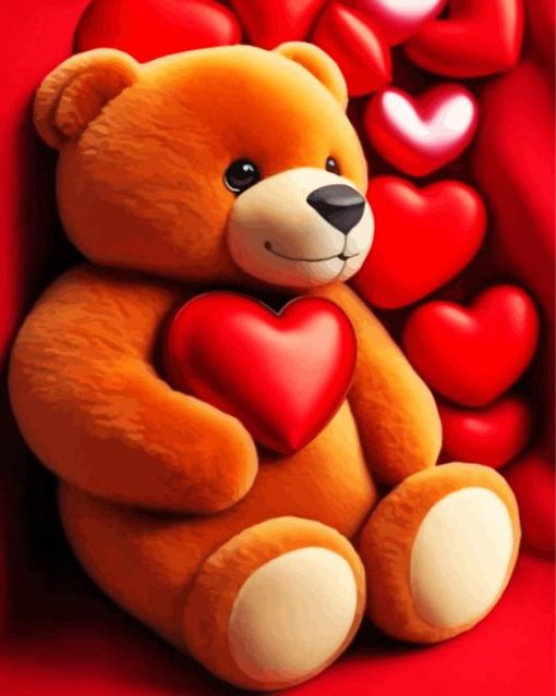 Lovely Teddy Bear Diamond Painting