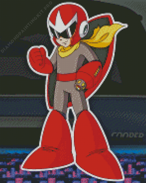 Mega Man Game Proto Man Diamond Painting