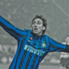 Monochrome Diego Milito Diamond Painting