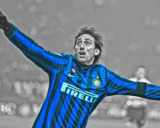 Monochrome Diego Milito Diamond Painting