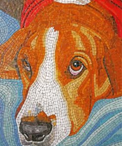 Mosaic Brown Dog Diamond Painting