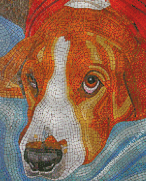 Mosaic Brown Dog Diamond Painting