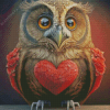 Owl Heart Diamond Painting