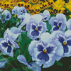 Blue Pansy Flower Diamond Painting