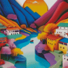 Peaceful Town Diamond Painting