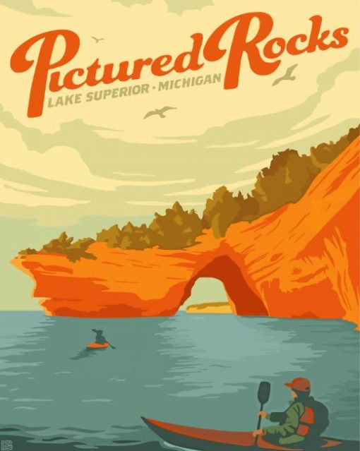 Pictured Rocks Michigan Poster Diamond Painting