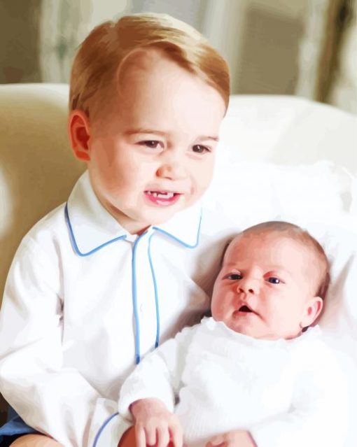 Prince George Princess Charlotte Diamond Painting