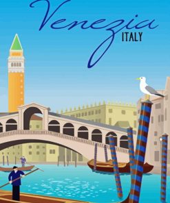 Rialto Venice Italy City Poster Diamond Painting