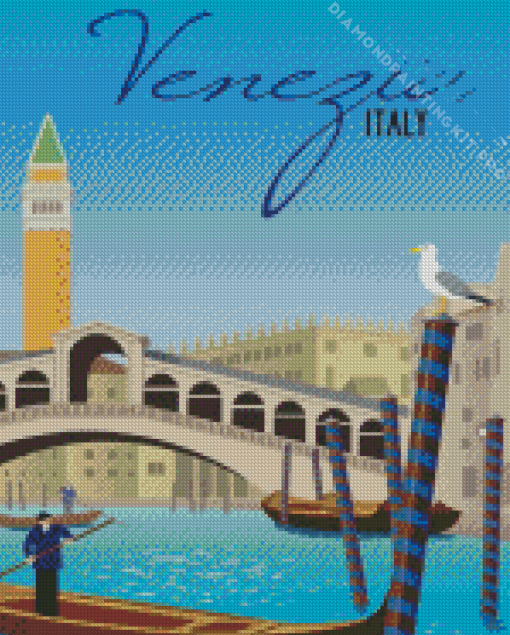 Rialto Venice Italy City Poster Diamond Painting