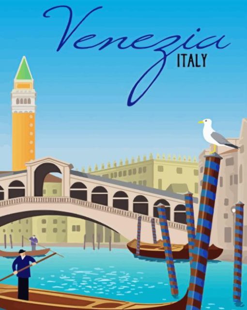 Rialto Venice Italy City Poster Diamond Painting