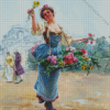 The Flower Seller Diamond Painting