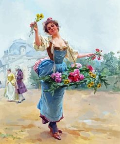 The Flower Seller Diamond Painting