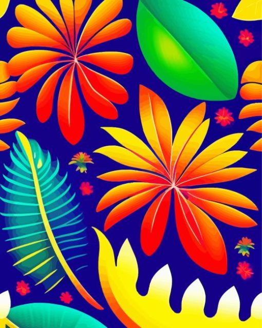 Tropical Flowers Diamond Painting