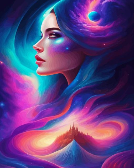 The Universe Spiritual Lady Diamond Painting