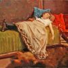 Vintage Sleeping Lady Diamond Painting