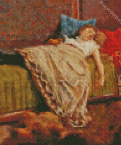 Vintage Sleeping Lady Diamond Painting