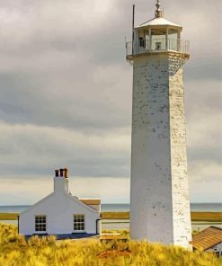 Walney Island White Lighthouse Diamond Painting