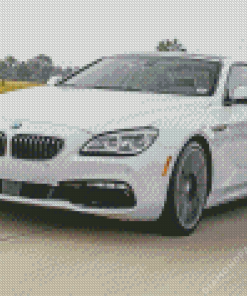 White Bmw 650 Car Diamond Painting