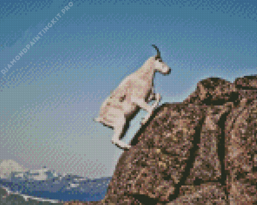 White Mountain Goat Diamond Painting