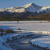 Winter in Mount Elbert Colorado Mountains Diamond Painting