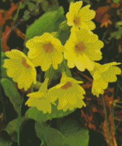 Yellow Cowslip Flowers Diamond Painting