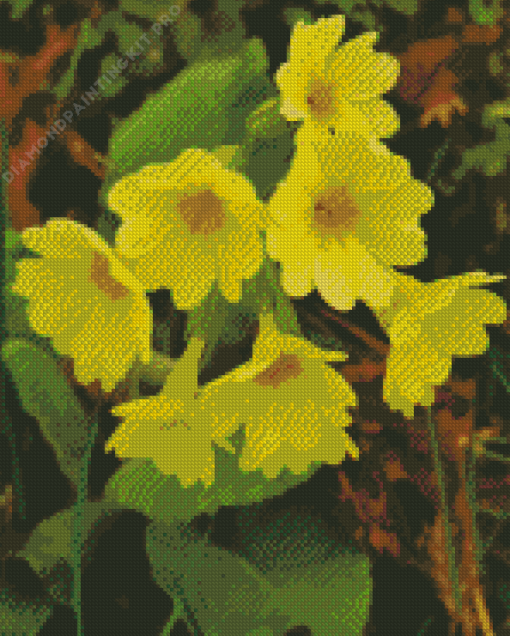 Yellow Cowslip Flowers Diamond Painting