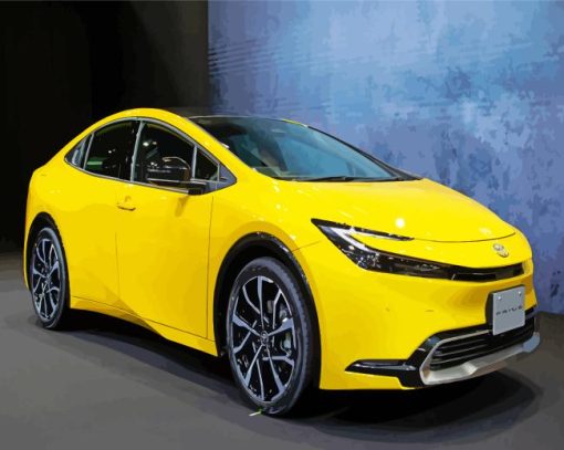 Yellow Prius Diamond Painting