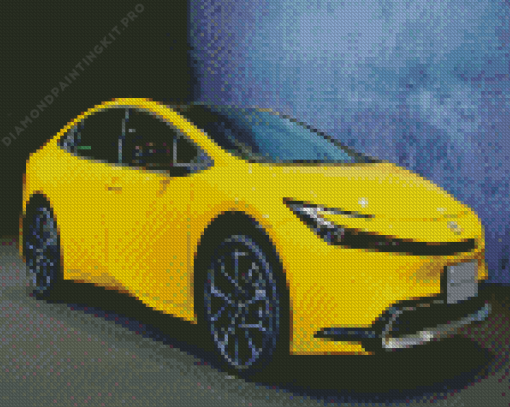 Yellow Prius Diamond Painting