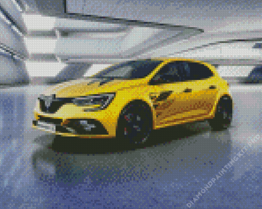 Yellow Renault Megane Sport Diamond Painting