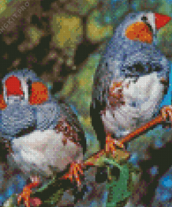 Colorful Zebra Finch Diamond Painting