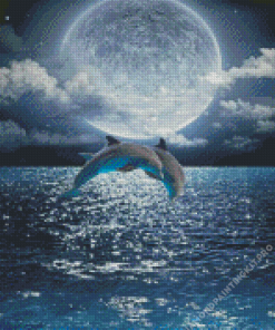 Cute Dolphins Art Diamond Paintings