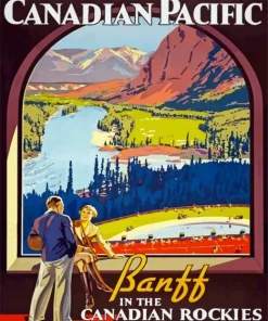 Banff Vintage Poster Diamond Painting