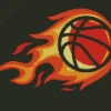 Basketball Flames Diamond Painting