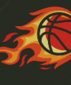 Basketball Flames Diamond Painting