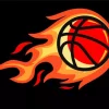 Basketball Flames Diamond Painting