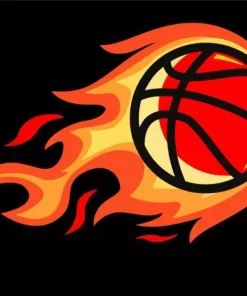 Basketball Flames Diamond Painting