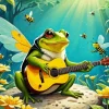 Bee Frog Playing Guitar Diamond Painting